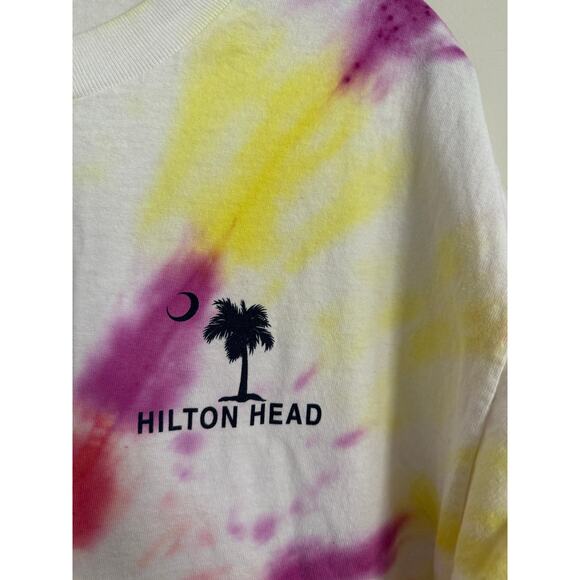 Hilton Head T Shirt Men’s Size Large Tie Dye Cotton - Picture 2 of 5